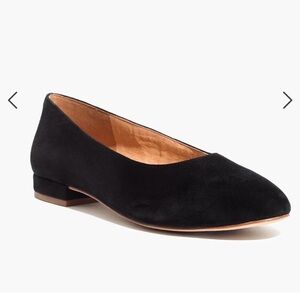 Madewell The Leia Ballet Flat black suede size 8